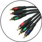 Plus 3 RCA Male to 3 RCA Male Component Video Cable (6')