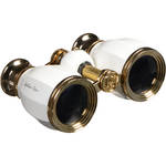 LaScala Optics 4x30 Hamlet Opera Glass (White & Gold)