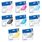 Epson 8 Ink Cartridge Set for Stylus Photo R2400 Printer  (Includes Photo Black)