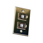 Astatic 40-348 Double 3-Pin XLR  Female Wall Plate