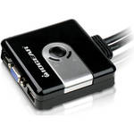Iogear KVM VGA USB Compacto de 2 Portas com Cabos Integrados