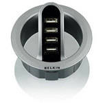 Belkin 4-Port Front-Access In-Desk USB 2.0 Hub (3")