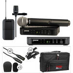 Shure S�rie PG - Kit Combo B�sico com Microfone de M�o e Lapela Sem Fio (K7 / 590 - 602MHz)