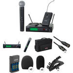 Shure Kit Combo B�sico de Microfone de M�o e de Lapela Sem Fio S�rie SLX (J3 / 572 - 596 MHz)
