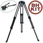 Manfrotto by Bogen Imaging 516,350MVB Aluminum Tripod Kit (Black)