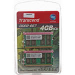 Transcend 4GB (2x2GB) SO-DIMM Upgrade Kit for Notebook