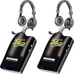 Eartec 2 Simultalk 24G Beltpacks w/ SlimLine Double Headsets