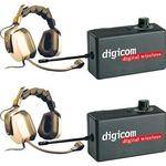 Eartec 2 R�dios de Comunica��o Digicom c/ Headsets Max Double 