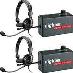 Eartec 2 R�dios de Comunica��o Digicom c/ Headsets SlimLine Single