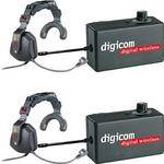 Eartec 2 R�dios de Comunica��o Digicom c/ Headsets Ultra Single