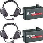 Eartec 2 R�dios de Comunica��o Digicom c/ Headsets Ultra Double