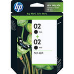 HP / Hewlett-Packard HP 02 Black Inkjet Print Cartridge (Twin-Pack) 