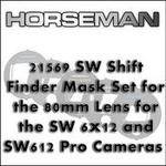 Horseman 21569  SW Shift Finder Mask Set for the 80mm Lens for the SW 6x12 and SW612 Pro Cameras 
