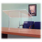 AmpliVox Sound Systems Acrylic Tabletop Lectern (Clear)