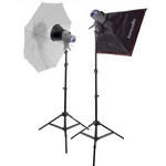 Interfit EX150 MK2 Two Monolight Umbrella-Softbox Kit  (120VAC)