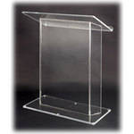 AmpliVox Sound Systems SN3070 Double-Wide Lucite Pulpit Lectern (Clear)