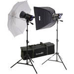 Interfit Stellar XD 300 Flash Two Monolight Umbrella-Softbox Kit (120VAC)