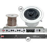 Atlas Basic Two-Zone, 70V Ceiling Sound System for up to 1,000 sq ft.