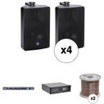 Atlas Basic Two-Zone, 70V Wall Mounted Sound System for up to  3,000 sq ft.