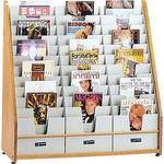 H. Wilson WMR33M Wood Literature Display (40.5 x 41.5 x 16.25")
