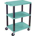 H. Wilson WT34SA Commercial Busing Cart (24 x 24 x 18", Aqua) 