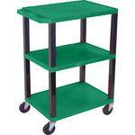 H. Wilson WT34SHG Commercial Busing Cart (24 x 24 x 18", Hunter Green) 