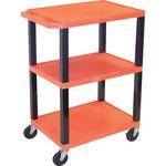 H. Wilson WT34SO Commercial Busing Cart (24 x 24 x 18", Orange) 