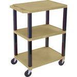 H. Wilson WT34ST Commercial Busing Cart (24 x 24 x 18", Tan) 