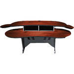 Middle-Atlantic ESUR-DC 60" Edit Center Desk with Overbridge (Dark Cherry)