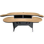 Middle-Atlantic ESUR-HM 60" Edit Center Desk with Overbridge (Honey Maple)