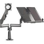 Chief KGL220 Height-Adjustable Monitor/Laptop Dual Arm Desk Mount (Silver)