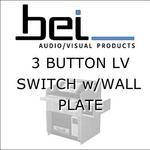 BEI Audio Visual Products 3-Button Wall Switch with Plate for Alpine XL