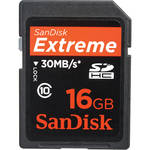 SanDisk 16GB Extreme III - 30MB/s Edition Secure Digital (SDHC) Card