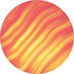 Rosco Colorwave Effects Color Glass Gobo - #33001 - Red Waves (B = 64.5mm)