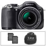 Casio Exilim EX-FH20 Digital Camera (Black) with Basic Accessory Kit