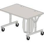 Bretford 35XTC14MT-GMQ Connections XTC Work Center (Grey Mist with Quartz Trim)