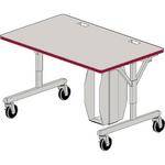 Bretford 35XTC18MT-GMC Connections XTC Work Center (Grey Mist with Cardinal Trim)