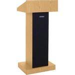 AmpliVox Sound Systems SSG500 - LO  Sound Column Lectern System (Light Oak)
