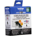 Brother LC-51 Black Ink Cartridges (2 Pack)