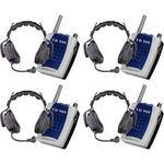 Eartec TD904 4-Person Wireless Communication System with Ultra Dual Headsets