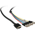 Comprehensive VGA 15-pin (HD15) Male to 5 BNC Cable - 50'
