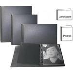 Florence FPA3110KL  Photo Album Leather (8x10") (Black) (Landscape Format)