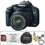 Canon EOS Rebel XSi (a.k.a. 450D) SLR Digital Camera (Black) with 18-55mm IS Lens & Essential Accessory Kit