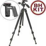 Sunpak Pro 523PX Carbon Fiber Tripod Kit with 3-Way Pan Head & Pistol Grip Ballhead