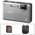 Panasonic Lumix DMC-TS1 Digital Camera with Basic Accessory Kit (Silver)