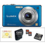 Panasonic Lumix DMC-FS7A Digital Camera with Deluxe Accessory Kit (Blue)