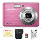 Samsung SL102 Digital Camera with Deluxe Accessory Kit (Rose)