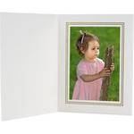 B. Oshrin Whitehouse Folder (5 x 7", White with Gold Trim)