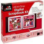 Lineco 951-8822SBK D:Book Scrapbook with Software CD (8 x 8", Red)