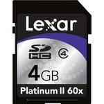 Lexar 4GB Platinum II 60x Secure Digital (SDHC) Card